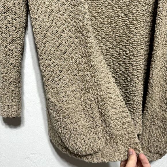 Forever 21 Cardigan Sweater Tan Brown 3/4 Sleeve Knit Open Front Womens sz Small - Picture 2 of 7